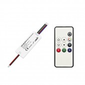 KIT ECO | Mini Controlador RGB + Comando Ultrafino RGB . RGBW RF
