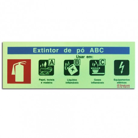 Sinal - Extintor de Pó ABC