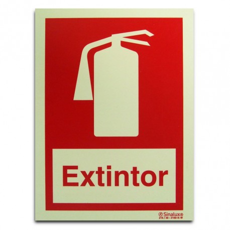 Sinal - Extintor com texto