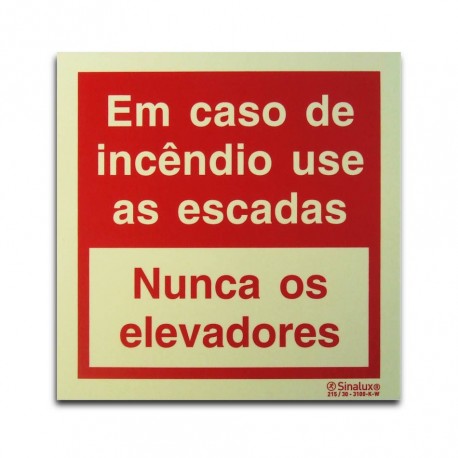 Sinal - Elevadores com texto