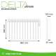 Emissor Térmico DELTA White | 11 elementos | 1210W