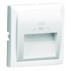 Centro p/ Carreg. Duplo USB c/ Saídas a 20º Tipo A Branco 90673TBR