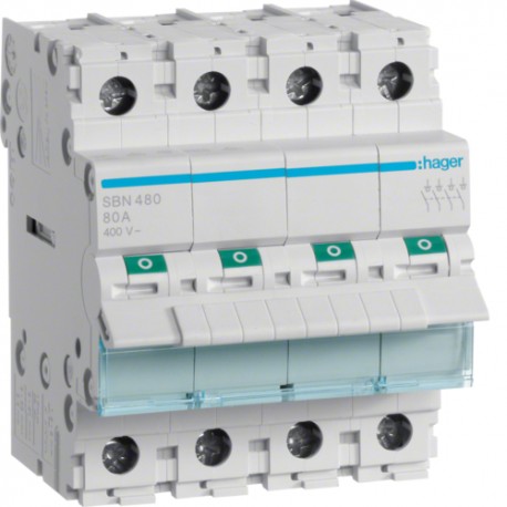 Interruptor 4P 80A SB480F/SBN480 Hager