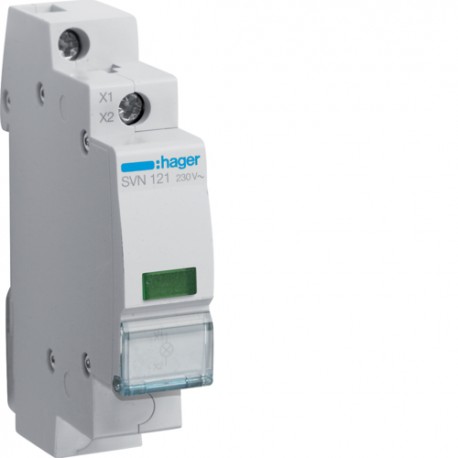 Sinalizador Simples Verde 230V SVN121 Hager