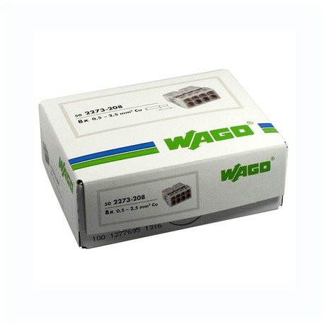 Ligador Wago 8X2,5mm 2273-208 (Caixa 50un)