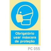 Obrigatorio usar máscara de proteçao COVID-19 PC055