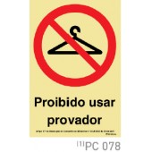 Proibido usar provador COVID-19 PC078
