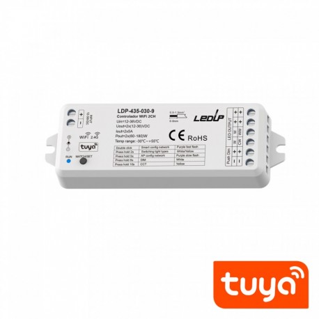 Controlador CCT/MONOCOR TUYA 2CH